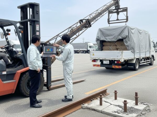 フォークリフト専用 トラック荷台シート掛け機のElementalStudyTest